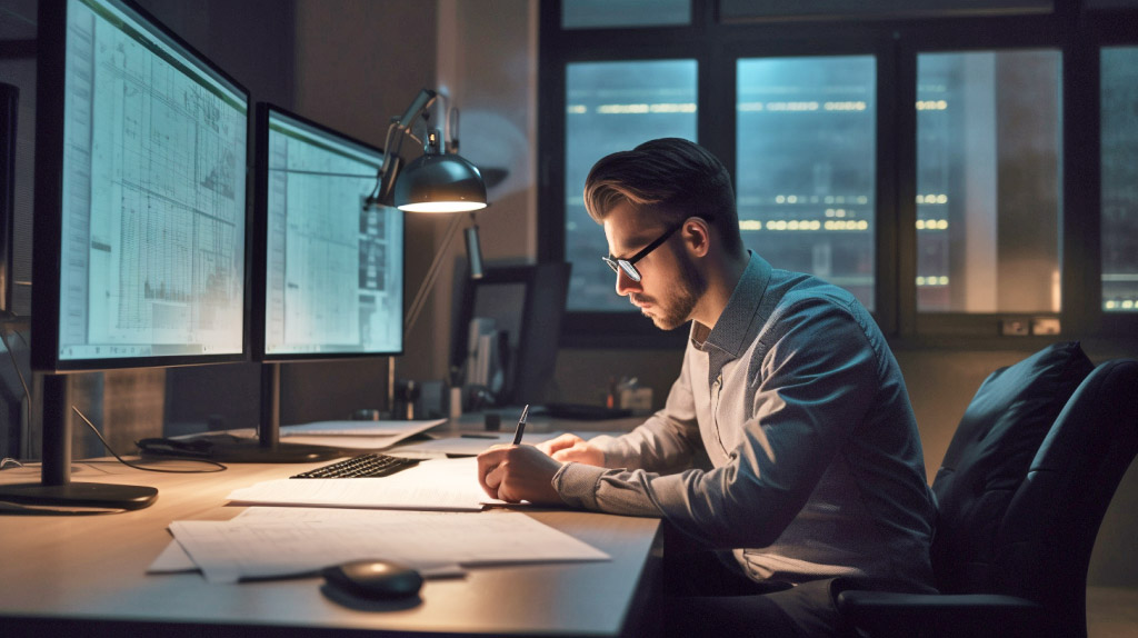 Professional Accountant At Desk